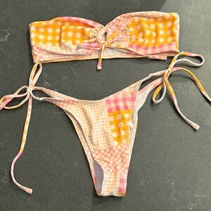 Colorful Gingham Bikini Set